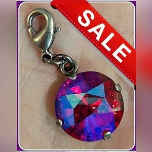 #Sabika Fuchsia Red Purple Vienna Swarovski Crystal #Pendant 1" + Cleaning Cloth